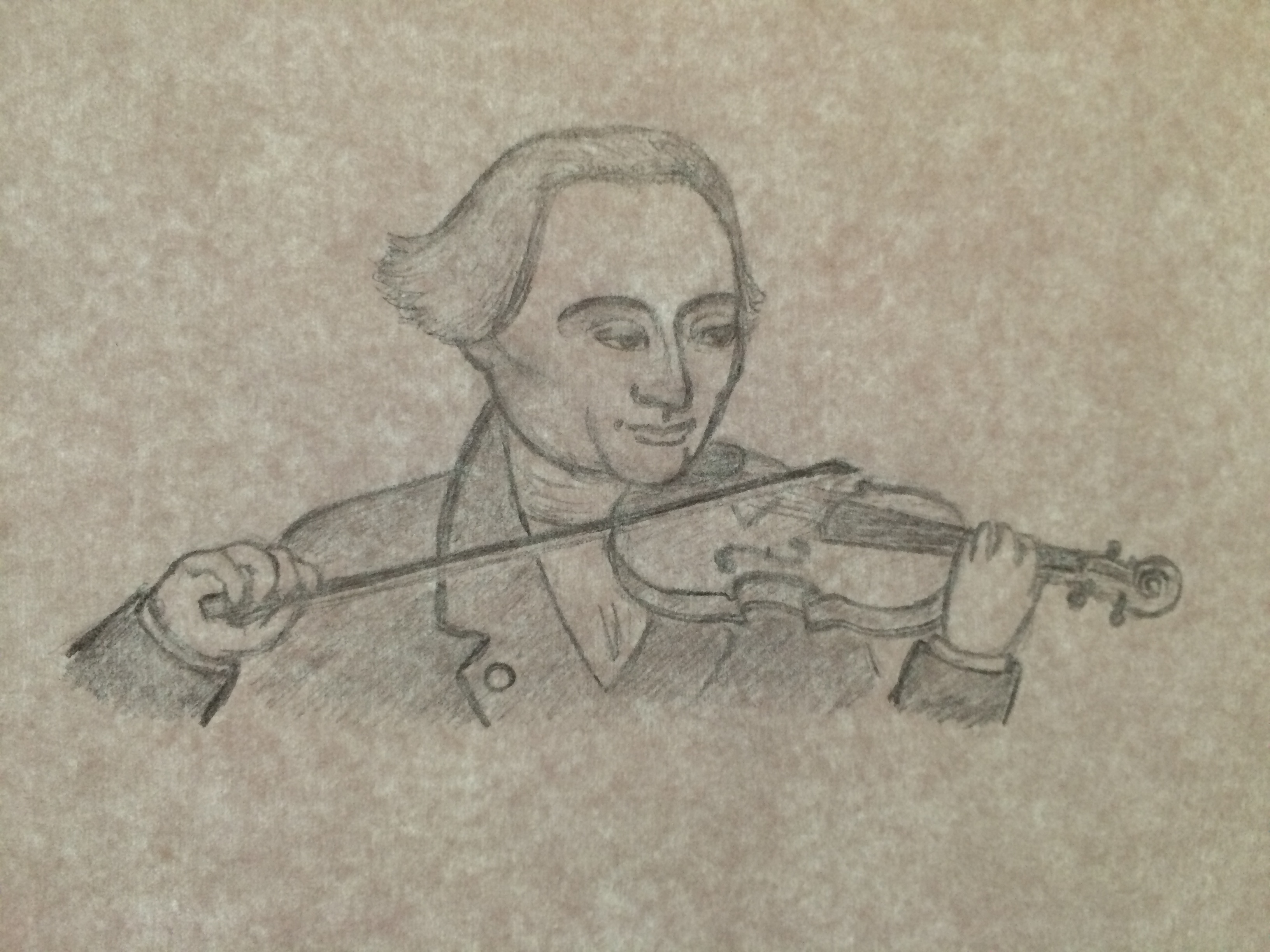Lagrange pratiquant son violon